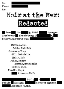 Noir at the Bar November 2016